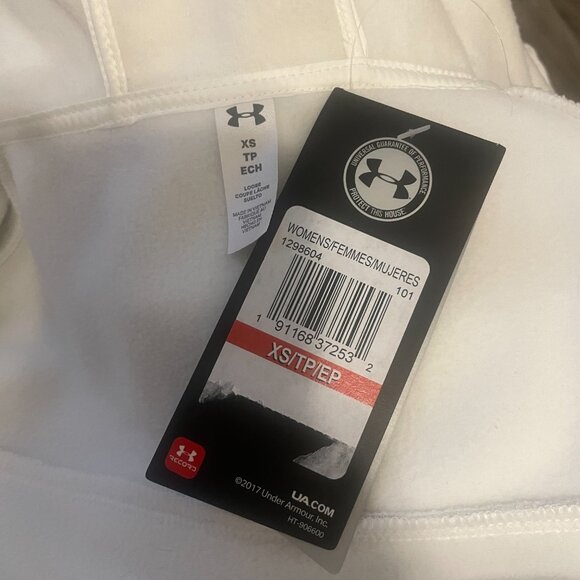 Under Armour UA White Swacket Size XS Activewear Gym Workout Running - Picture 5 of 15